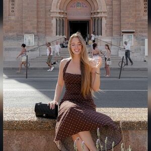 BNWT! Zara linen mixed midi dress